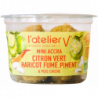 Mini accra citron vert, haricot fumé, piment et pois chiche 144g