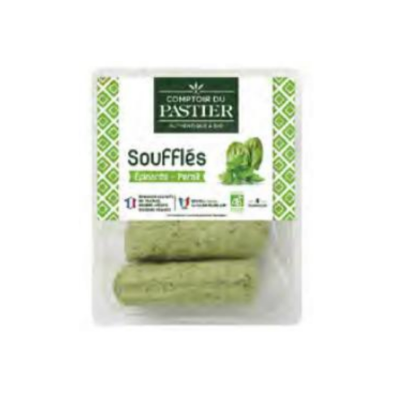 Soufflés aux épinards et persil type quenelle, (4x80g) 320g