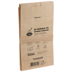 Sac biodéchets kraft 10l