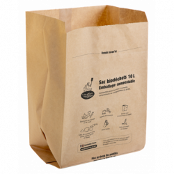 Sac biodéchets kraft 10l