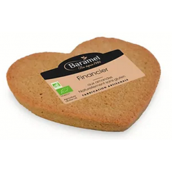 Financiers aux amandes pur beurre et vanille en forme de coeur 70g