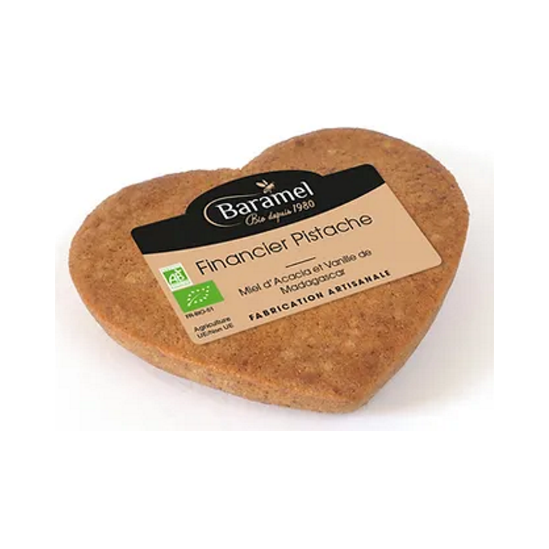 Financiers aux pistaches en forme de coeur 70g