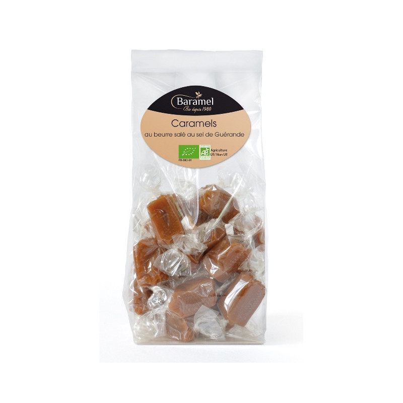 Caramel tendre au beurre salé de Guérande en papillote (sachet individuel) 120g