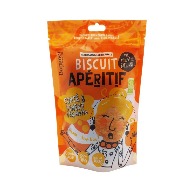 Biscuit salé  comté AOP - piment d'Espelette" 100g"