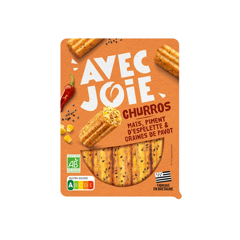 Churros maïs, piment d'Espelette et graines de pavot 160g