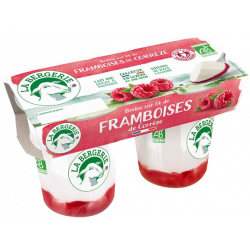 Yaourt brebis sur lit de framboises de Corrèze 2x125g