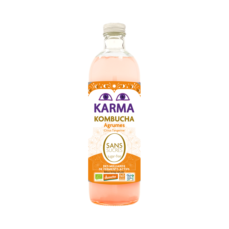 Kombucha agrumes sans sucres 75cl