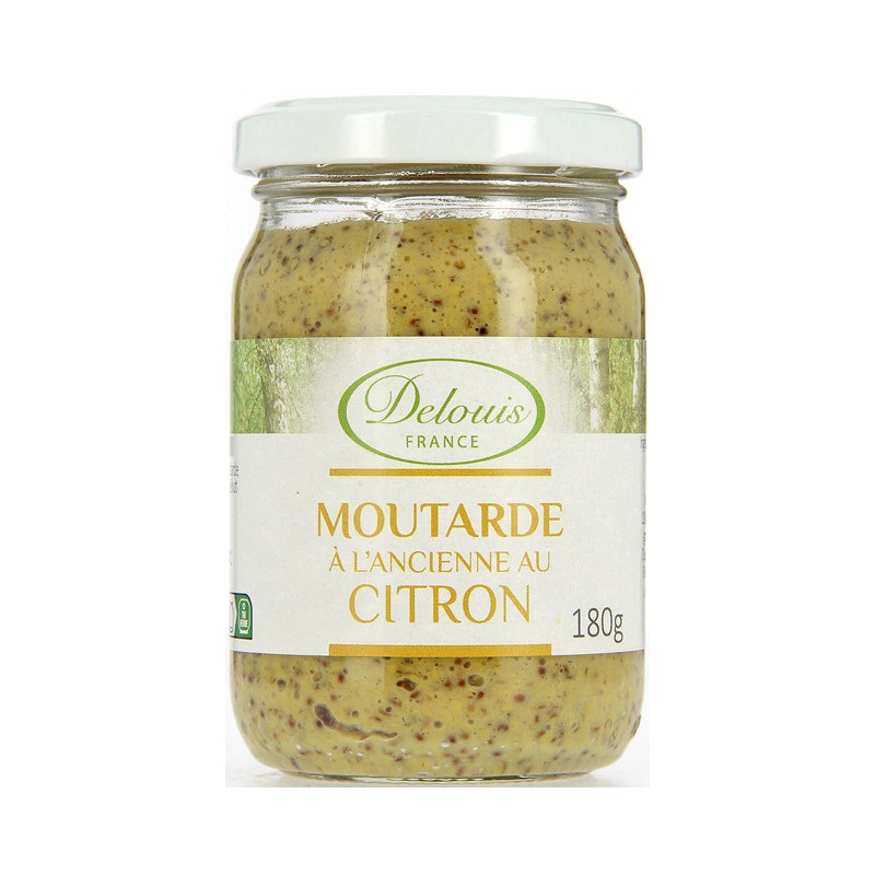 Moutarde à l'ancienne au citron 180g