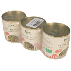 Petits pois, lot de 3x140g...