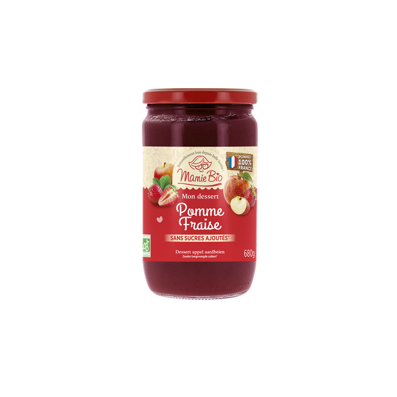 Dessert pomme France fraise 680g