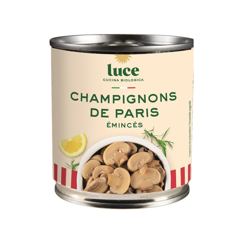 Champignons de Paris émincés, lot de 3x115g (PNE), 345g (PNE)