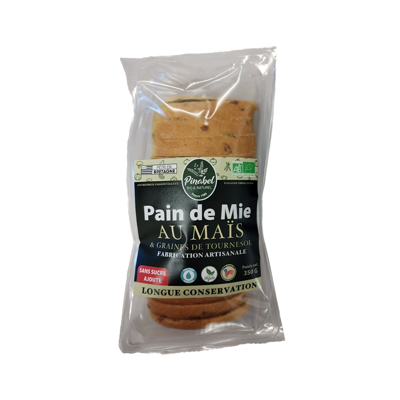 Pain de mie au maïs et graines de tournesol 350g