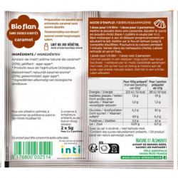 Bioflan caramel sans sucres ajoutés 2 sachets de 5g (2x1/4l)