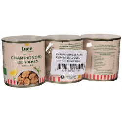 Champignons de Paris émincés, lot de 3x115g (PNE), 345g (PNE)