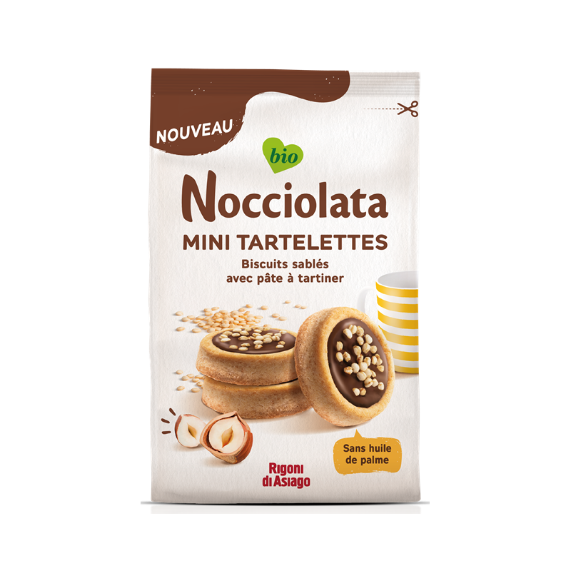 Nocciolata mini tartelette, biscuit sablé avec pâte à tartiner 250g