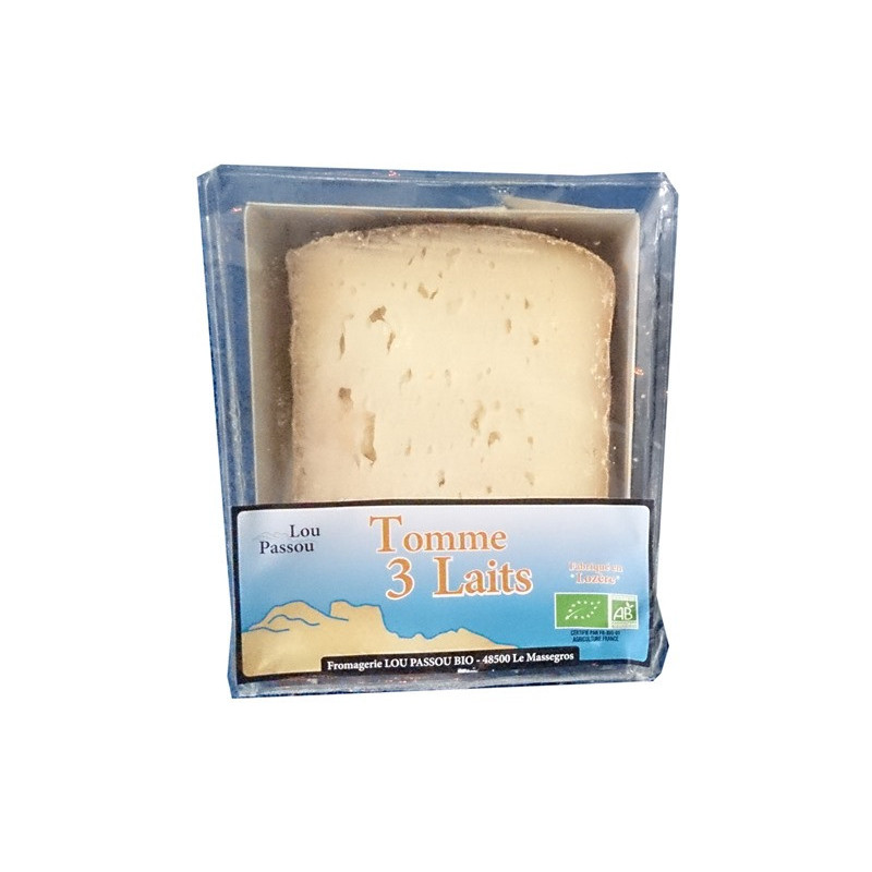 Tomme aux laits de brebis, vache et chèvre thermisés en portion 130g