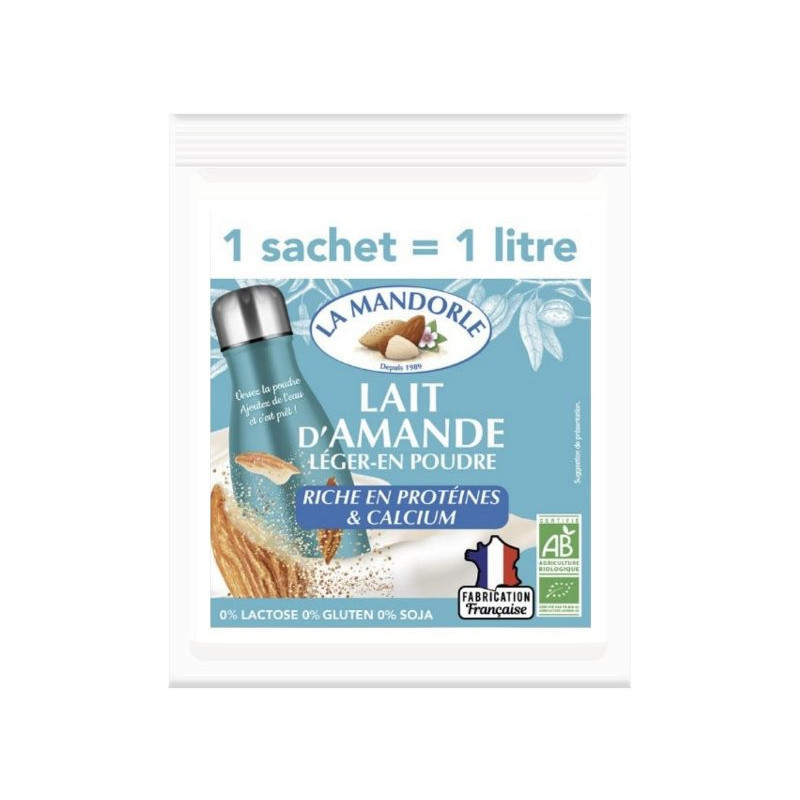 Lait amande léger, boisson instantanée 1l, 80g