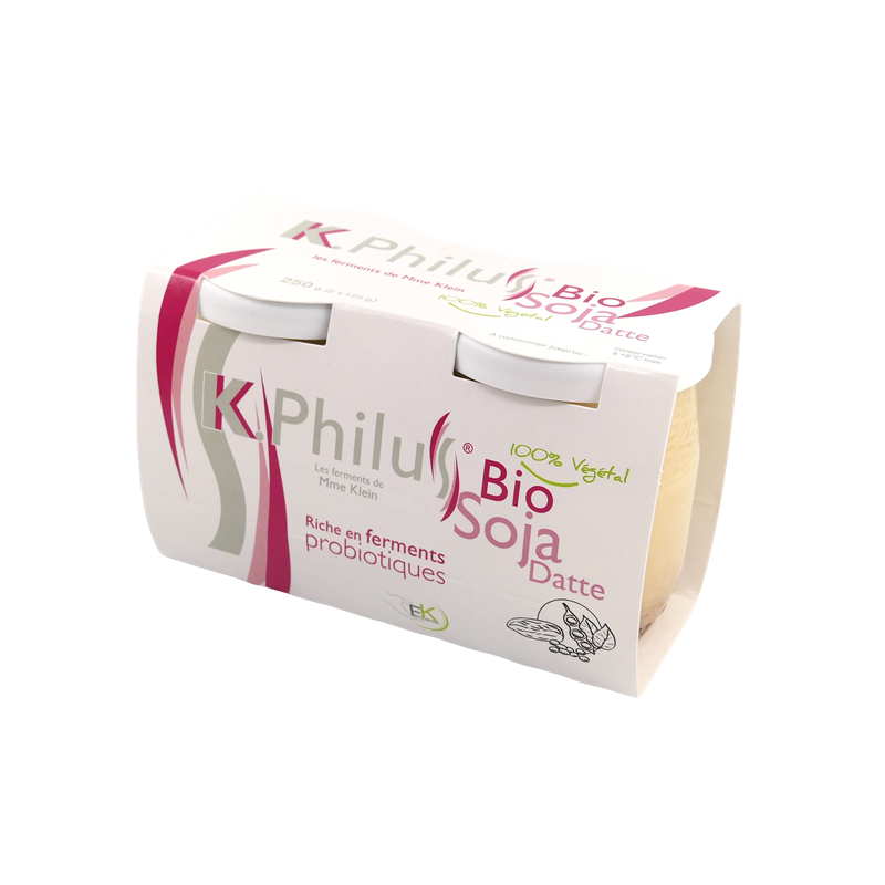 K.philus, lait fermenté au soja avec datte 2x125g