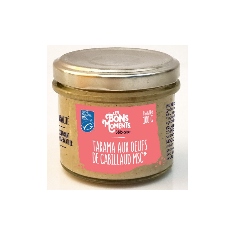 Tarama aux oeufs de cabillaud msc 100g