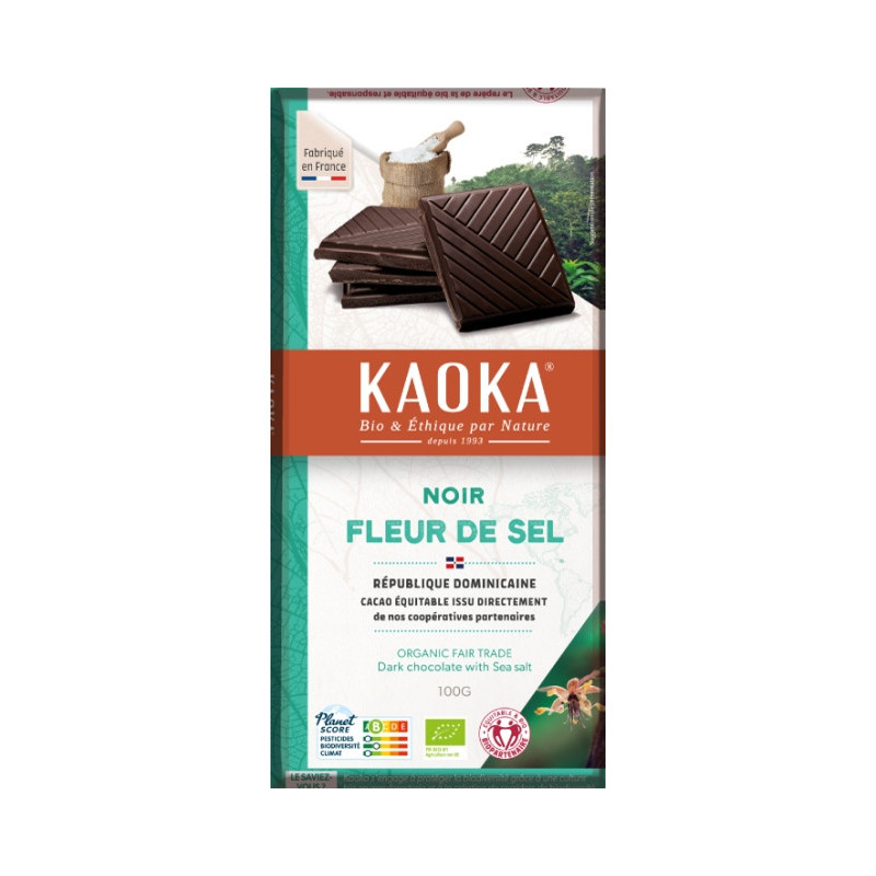 Chocolat noir 70% à la fleur de sel 100g