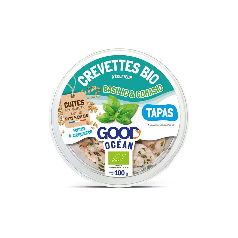 Tapas de crevettes basilic gomasio 100g