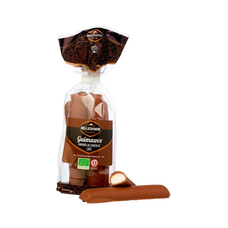 Guimauve enrobées de chocolat au lait 55g