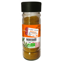 Curry mix doux moulu, flacon en verre 35g