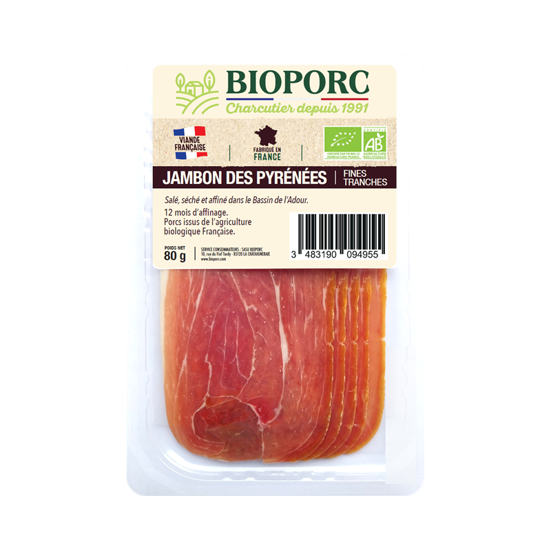 Jambon des Pyrénées x4 80g