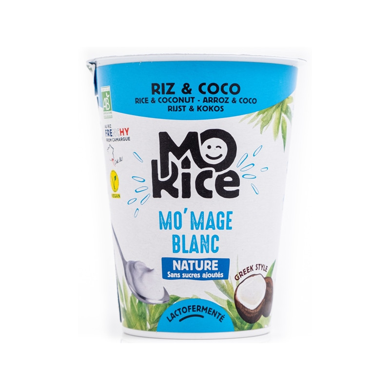 Dessert végétal mo'mage blanc riz et coco lactofermenté 375g