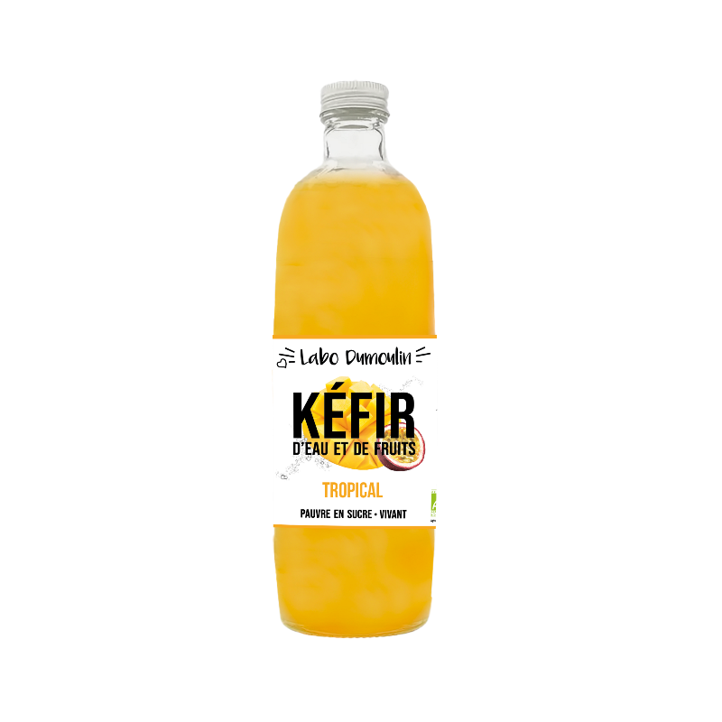 Kéfir d'eau et de fruits tropical, naturellement pétillant, 75cl