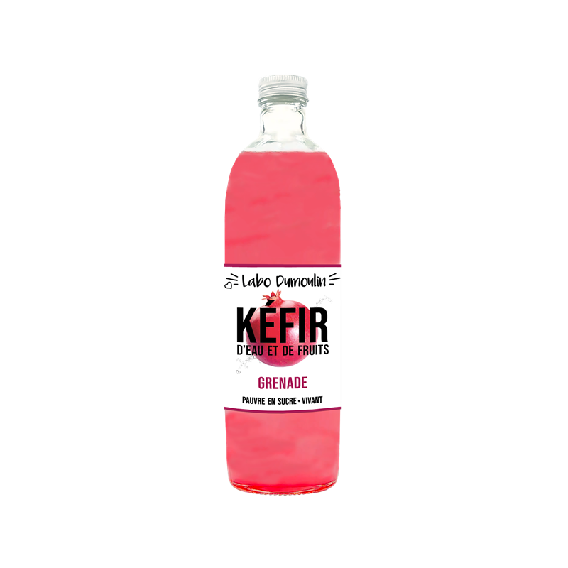 Kéfir d'eau et de fruits grenade, naturellement pétillant, 75cl