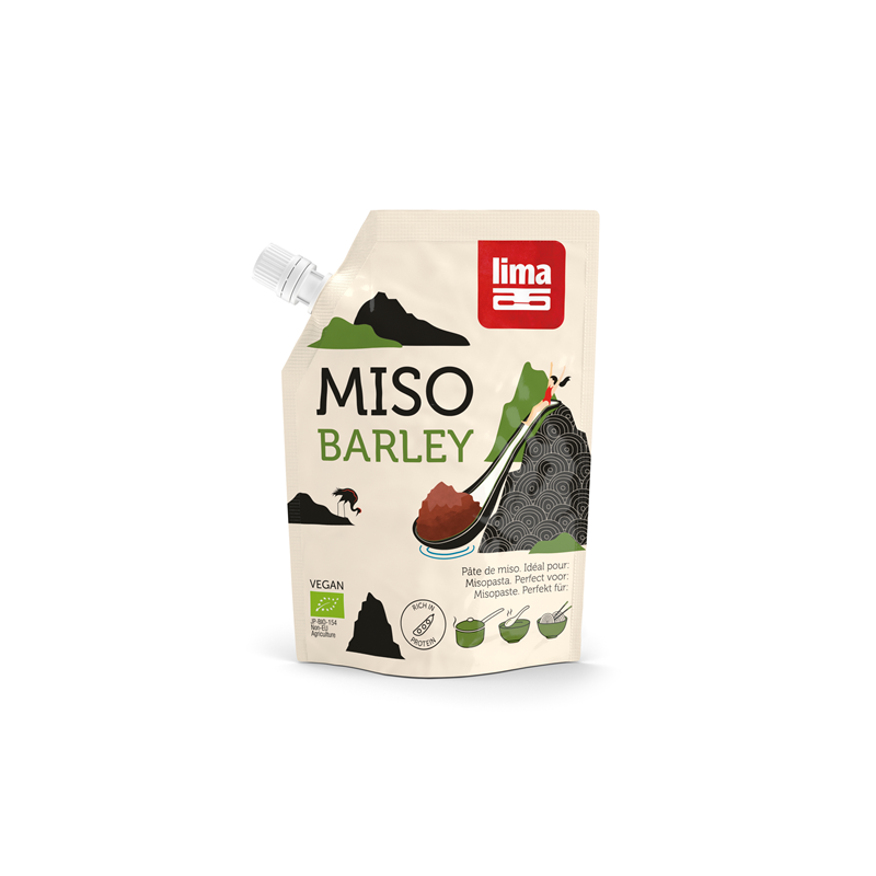 Barley Miso, pâte de miso en doypack 300g