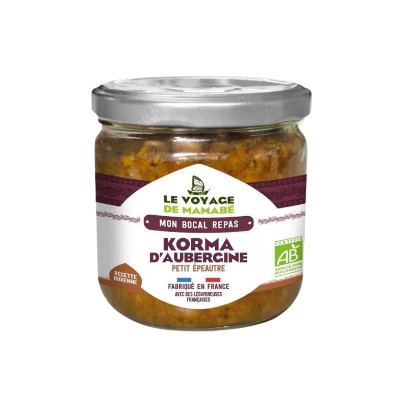 Korma d'augergine et petit épeautre 330g