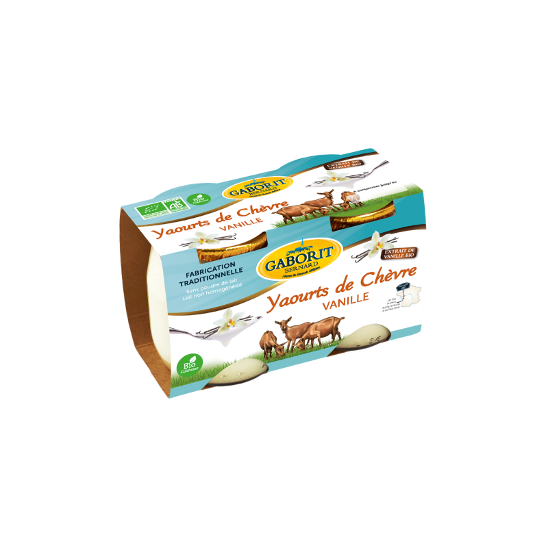 Yaourt chèvre aromatisé à la vanille 2x125g