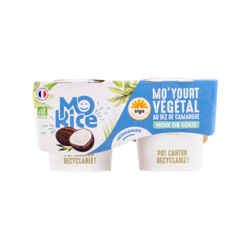 Dessert végétal crème de riz coco 2x125g