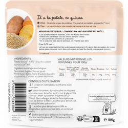 Mouliné de patate douce quinoa, dès 8 mois 180g