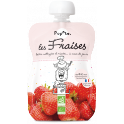 Purée de fraise en gourde,...