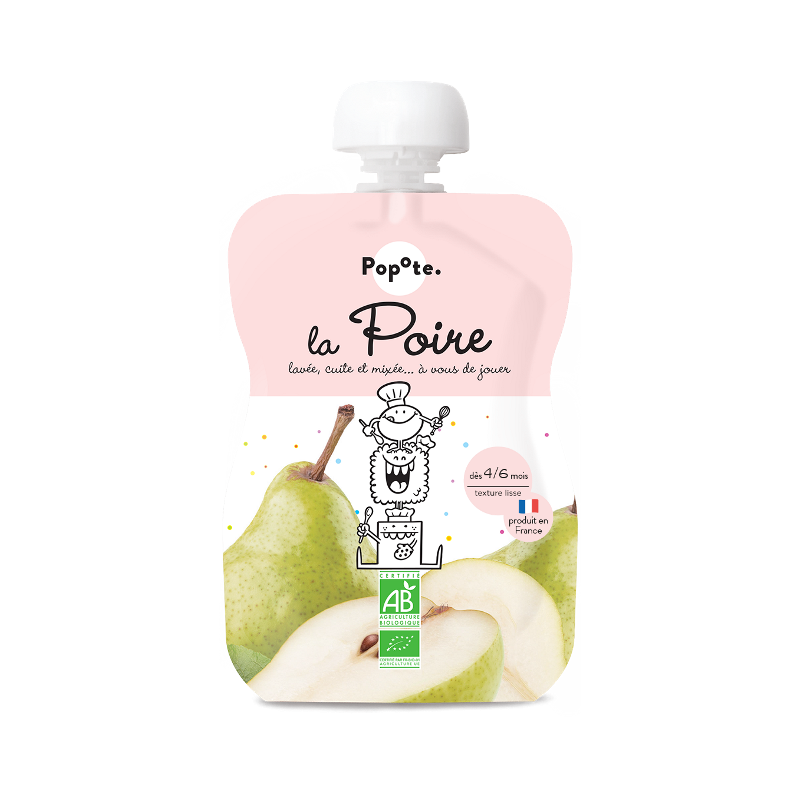 Purée de poire en gourde, dès 4/6 mois 120g