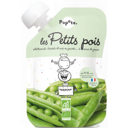 Purée de petits pois en gourde, dès 4/6 mois 120g