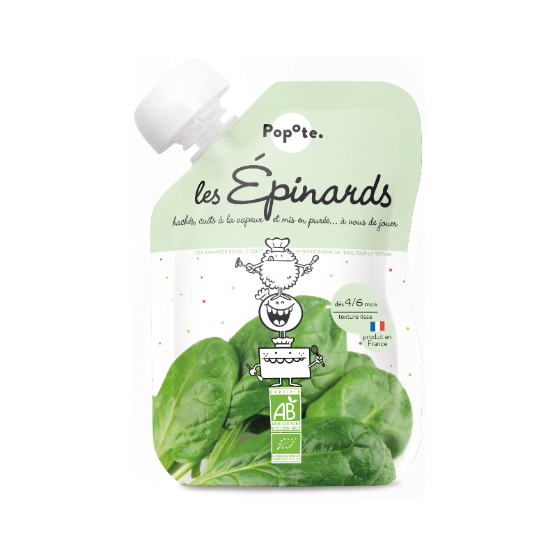 Purée épinard en gourde, dès 4/6 mois 120g