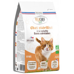 Croquette chat adulte stérilisé, sans céréales, 5kg