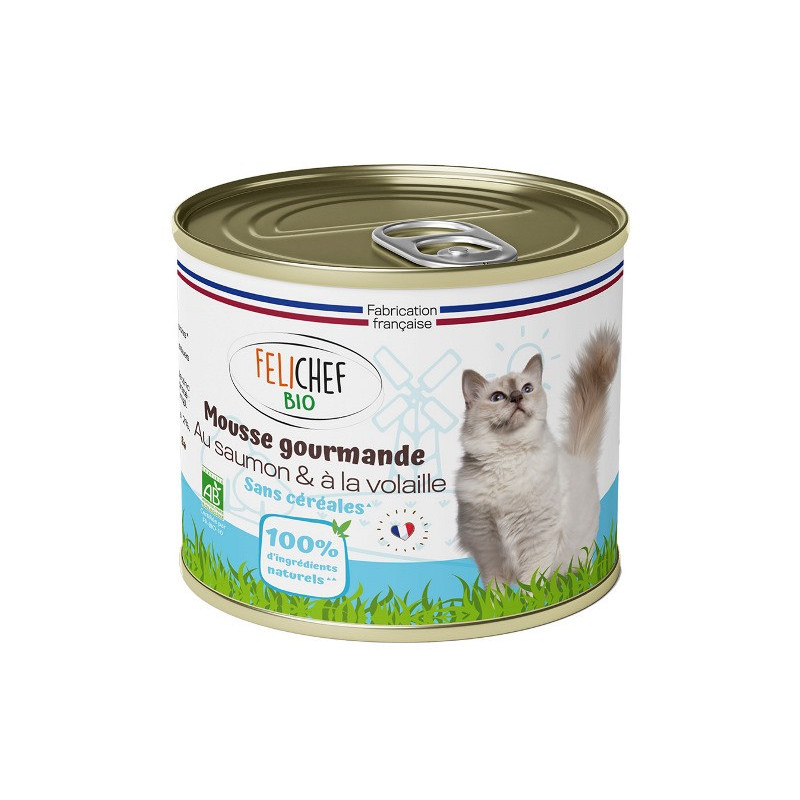 Mousse gourmande chat saumon 200g