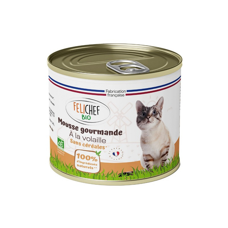 Mousse gourmande chat volaille 200g