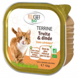 Terrine chat truite dinde 100g