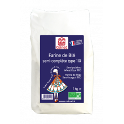 Farine de blé semi-complète T110 France 1kg