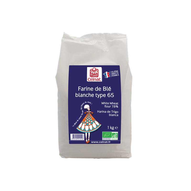 Farine de blé blanche T65 France 1kg