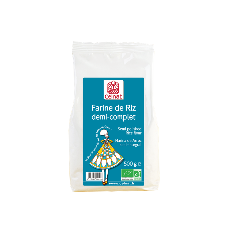 Farine de riz demi-complet Italie 500g