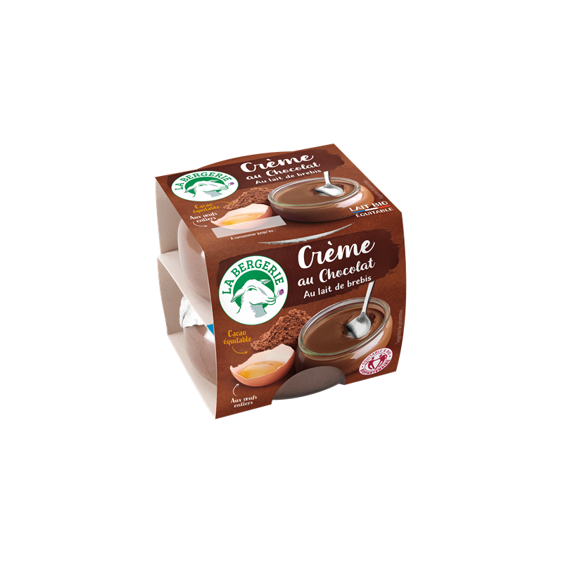 Crème renversée chocolat au lait de brebis 2 x 110g