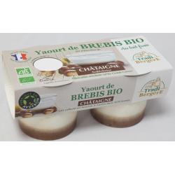 Yaourt au lait de brebis sucré sur préparation de chataignes ardéchoises 2x100g