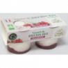 Yaourt au lait de brebis sucré sur préparation de framboise 2x100g